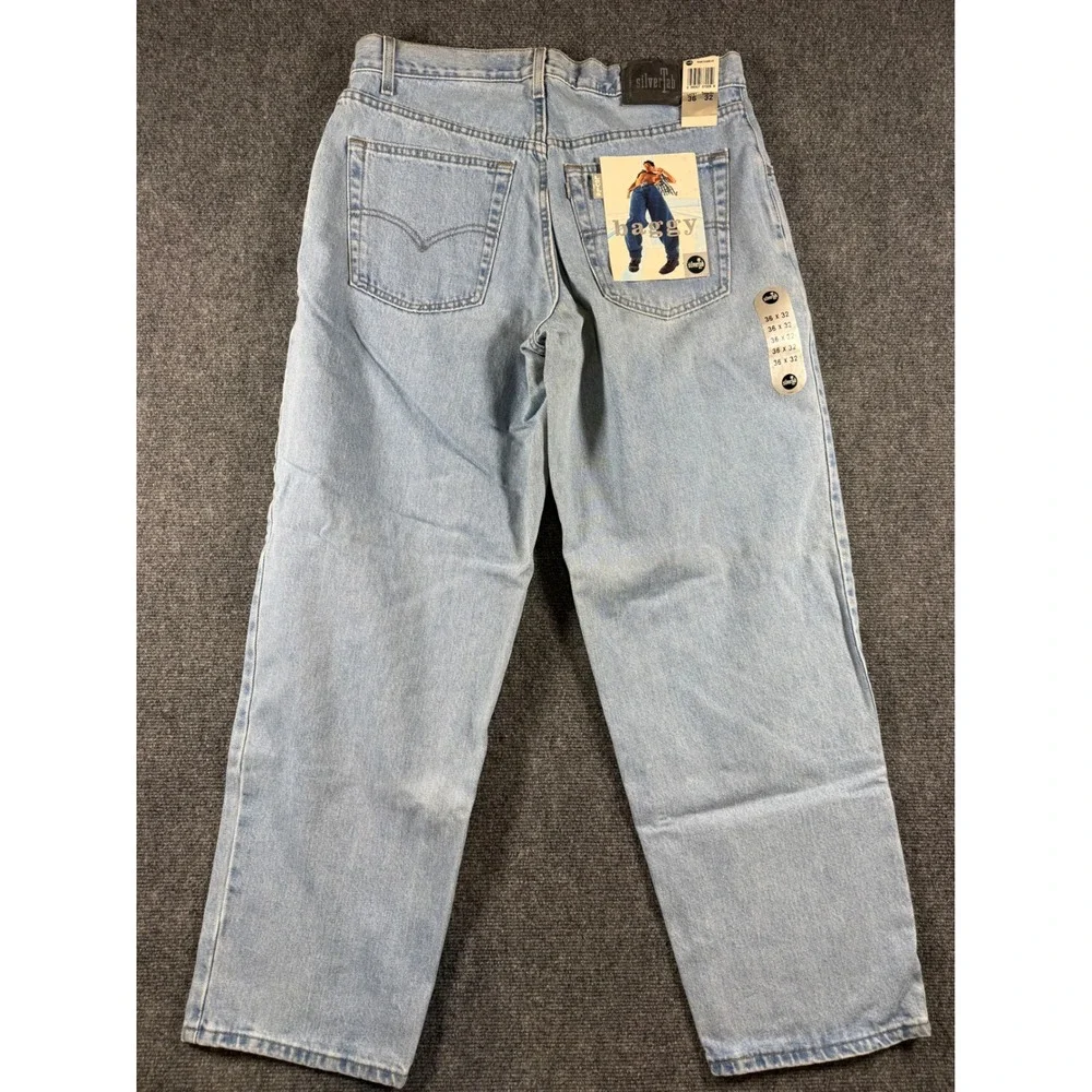 Vintage Levis SilverTab Baggy‎ Jeans 36x32 Deadstock Made USA 90s Skater Y2K NWT
